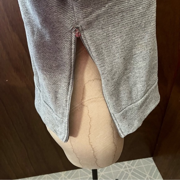 H&M sz 2 Studio Gray Loopback Fleece Sweatshirt Zipper Detail AW 2014 - Picture 4 of 12
